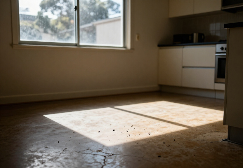 Cockroaches in an Earlwood kitchen before pest control